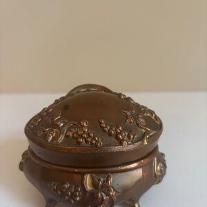 Vintage Brass Trinket Box Jewellery Casket